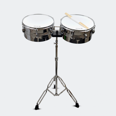 Timbales Extreme 13 Pulgadas Y 14 Pulgadas Con Atril Extl001